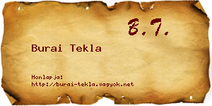 Burai Tekla névjegykártya